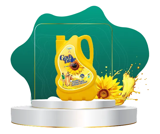 Gold Drop Classic Sunflower Oil HDPE Jars
