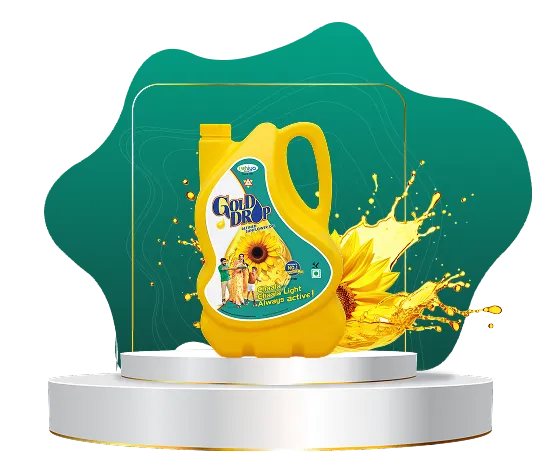Gold Drop Sunflower Oil HDPE Jars